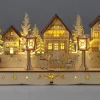 LED Weihnachtsdeko Holz Dorf 45 x 15 cm