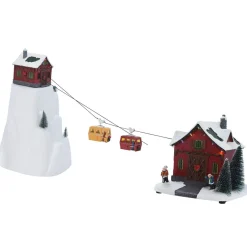 LED Weihnachtsdeko Winterszene Kabelbahn 53 x 33 cm