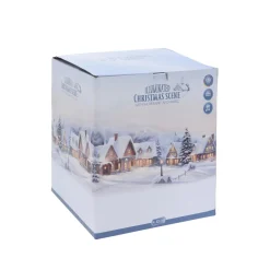 LED Weihnachtsdeko Winterszene Kabelbahn 53 x 33 cm