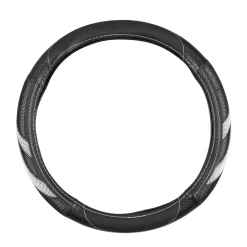 Lenkradbezug Auto 38 cm schwarz/weiss