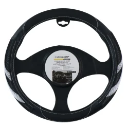 Lenkradbezug Auto 38 cm schwarz/weiss