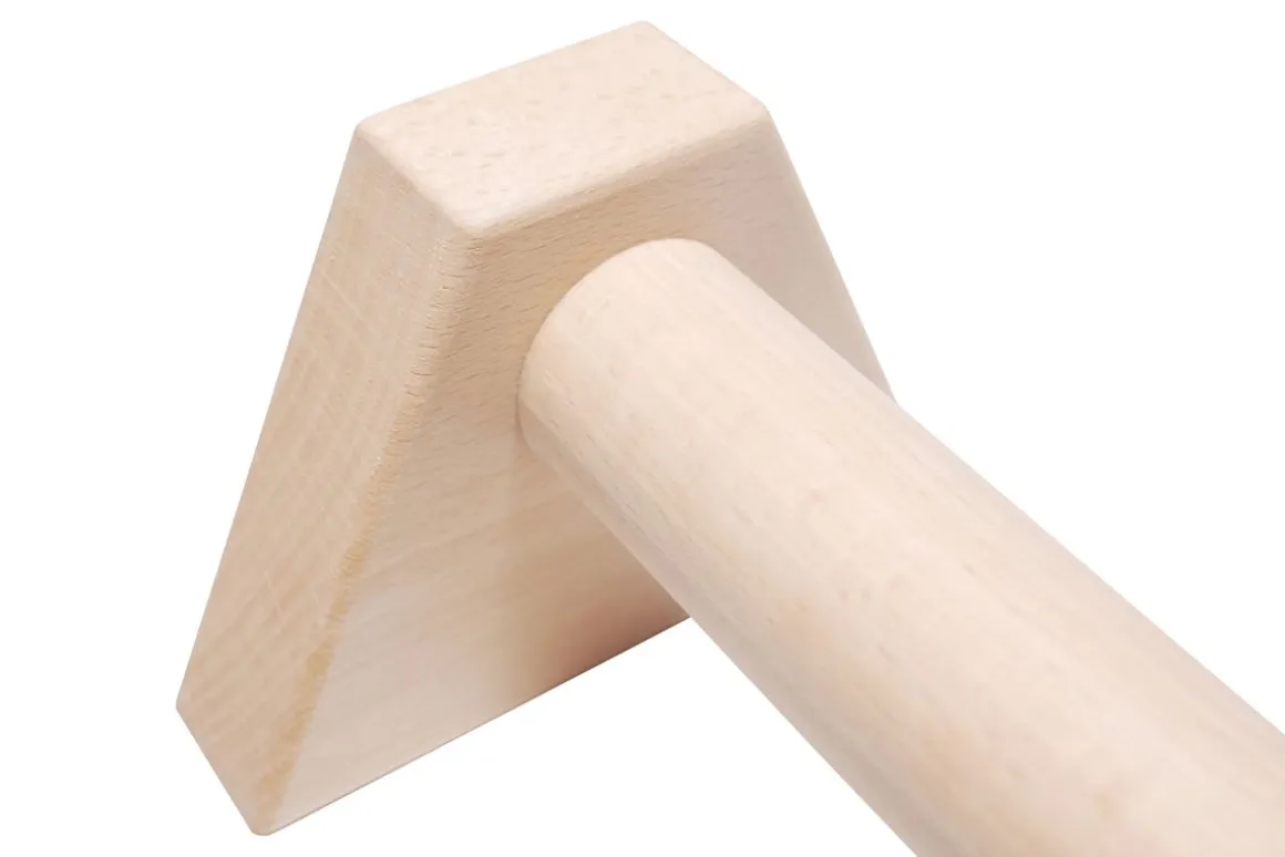 Liegestützgriff Holz 25 cm 2er Set natur