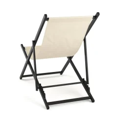 Liegestuhl AAREN 2er Set beige/schwarz