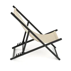 Liegestuhl AAREN 2er Set beige/schwarz
