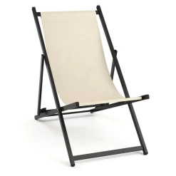Liegestuhl AAREN 2er Set beige/schwarz