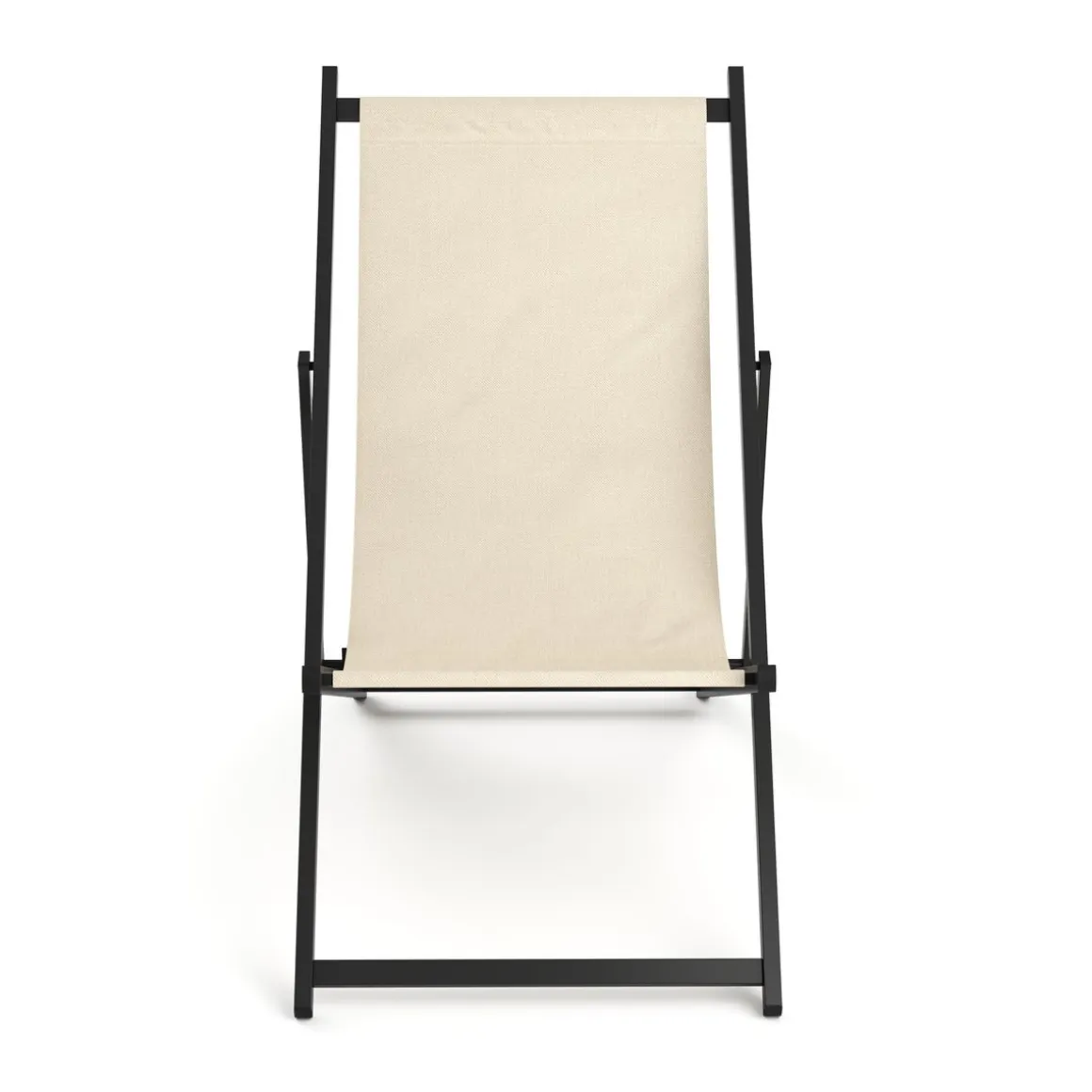 Liegestuhl AAREN 2er Set beige/schwarz