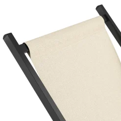 Liegestuhl AAREN 2er Set beige/schwarz