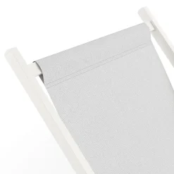 Liegestuhl AAREN 2er Set hellgrau/weiss
