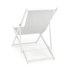Liegestuhl AAREN 2er Set hellgrau/weiss