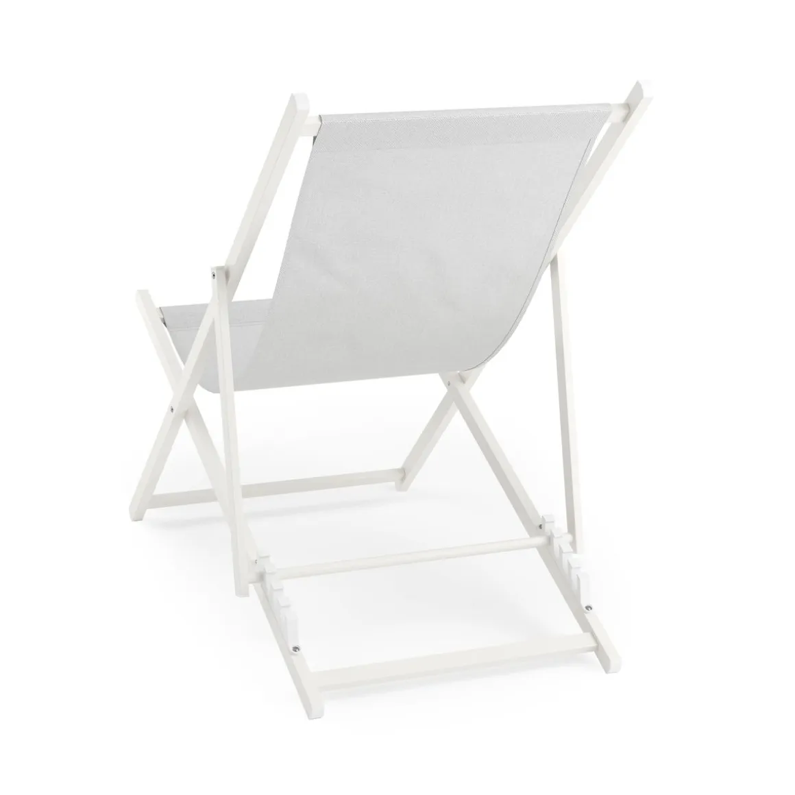 Liegestuhl AAREN 2er Set hellgrau/weiss