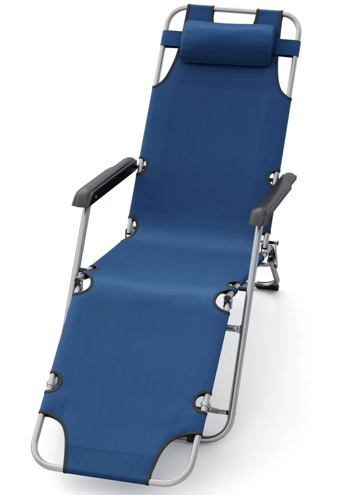 Liegestuhl Campingstuhl blau 2er Set