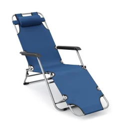 Liegestuhl Campingstuhl blau