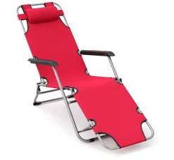 Liegestuhl Campingstuhl rot 2er Set