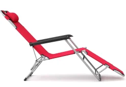 Liegestuhl Campingstuhl rot 2er Set