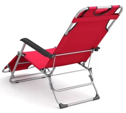 Liegestuhl Campingstuhl rot 2er Set