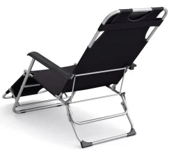 Liegestuhl Campingstuhl schwarz