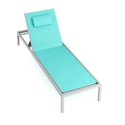 Liegestuhl GABBY türkis/grau