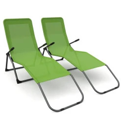 Liegestuhl grün 2er Set