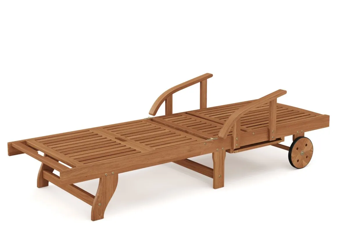 Liegestuhl Holz ANTALYA verstellbar