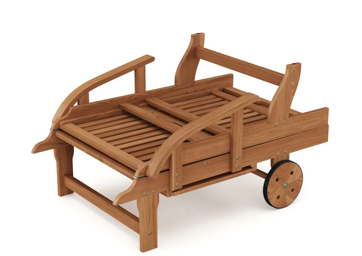 Liegestuhl Holz ANTALYA verstellbar