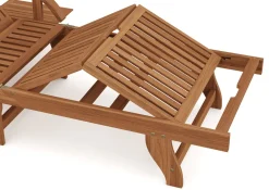 Liegestuhl Holz ANTALYA verstellbar