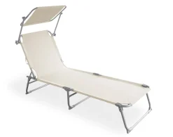 Liegestuhl LETTINO 2er Set beige