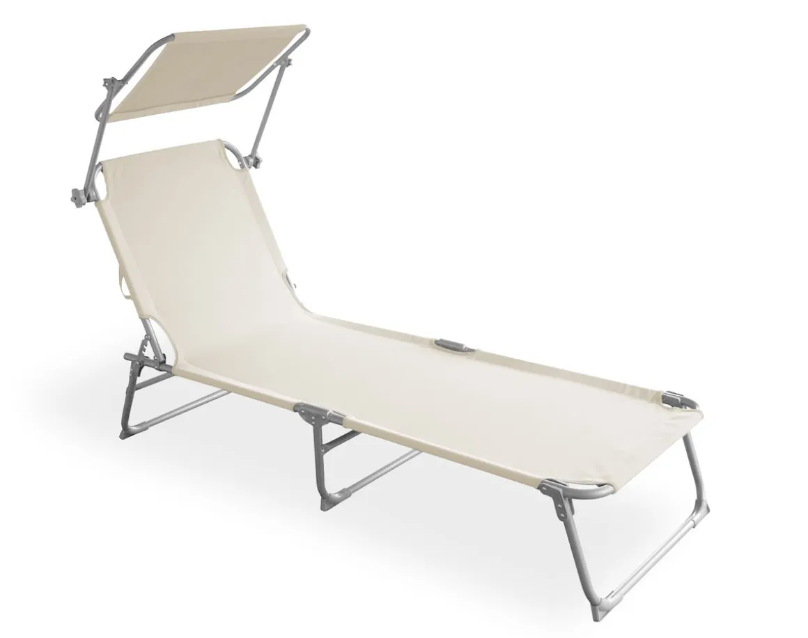 Liegestuhl LETTINO 2er Set beige