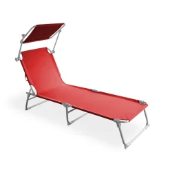 Liegestuhl LETTINO rot