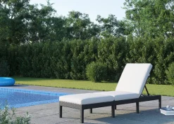 Liegestuhl Rattan COSI schwarz