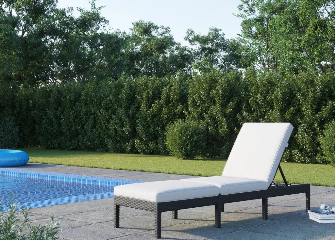 Liegestuhl Rattan COSI schwarz