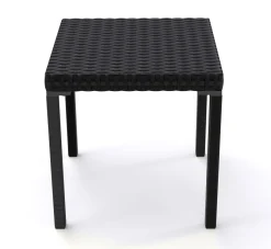 Liegestuhl Rattan KIM schwarz/weiss Set 3-teilig