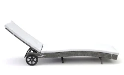Liegestuhl Rattan LAVI grau