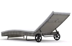 Liegestuhl Rattan LAVI grau
