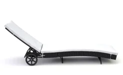 Liegestuhl Rattan LAVI schwarz