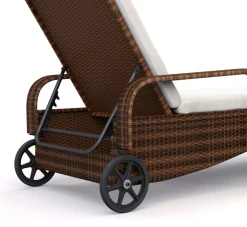 Liegestuhl Rattan MAYA braun