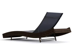 Liegestuhl Rattan WAVE braun