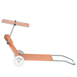 Liegestuhl SALINE mit Rollen orange