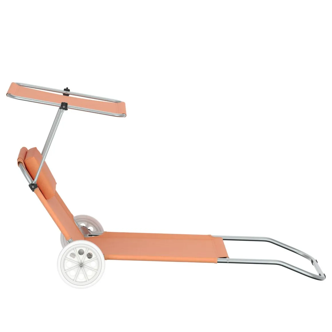 Liegestuhl SALINE mit Rollen orange