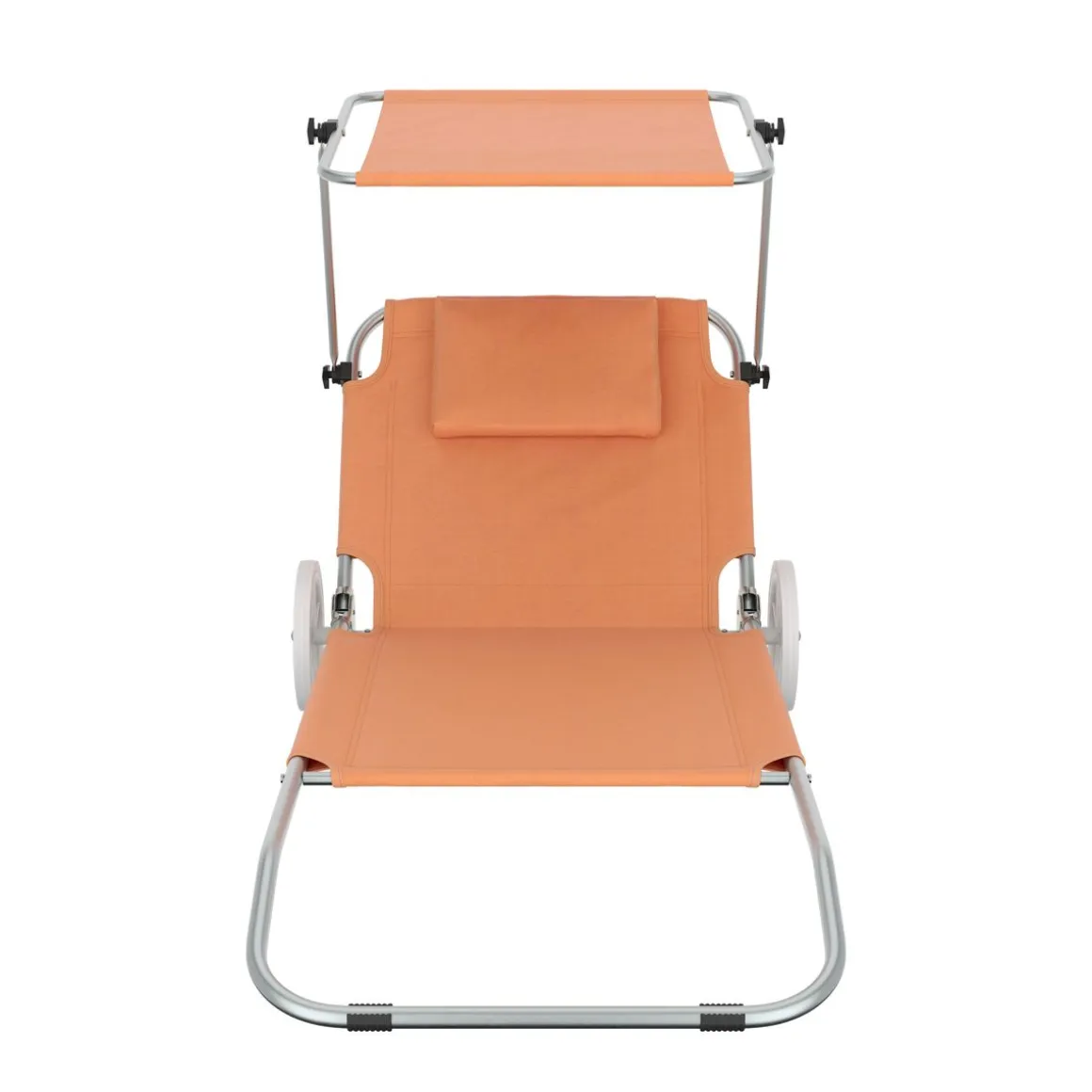Liegestuhl SALINE mit Rollen orange