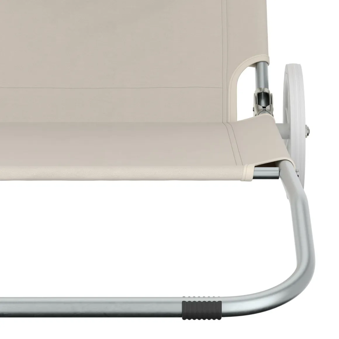 Liegestuhl SALINE mit Rollen beige