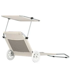 Liegestuhl SALINE mit Rollen beige
