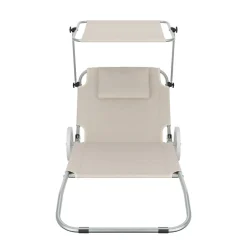 Liegestuhl SALINE mit Rollen beige
