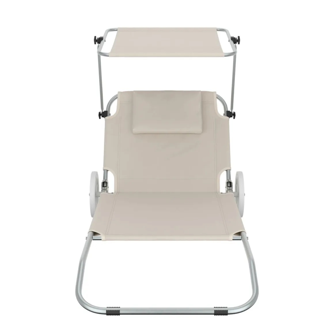 Liegestuhl SALINE mit Rollen beige