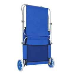 Liegestuhl SALINE mit Rollen blau