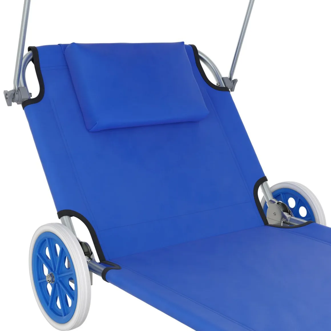 Liegestuhl SALINE mit Rollen blau