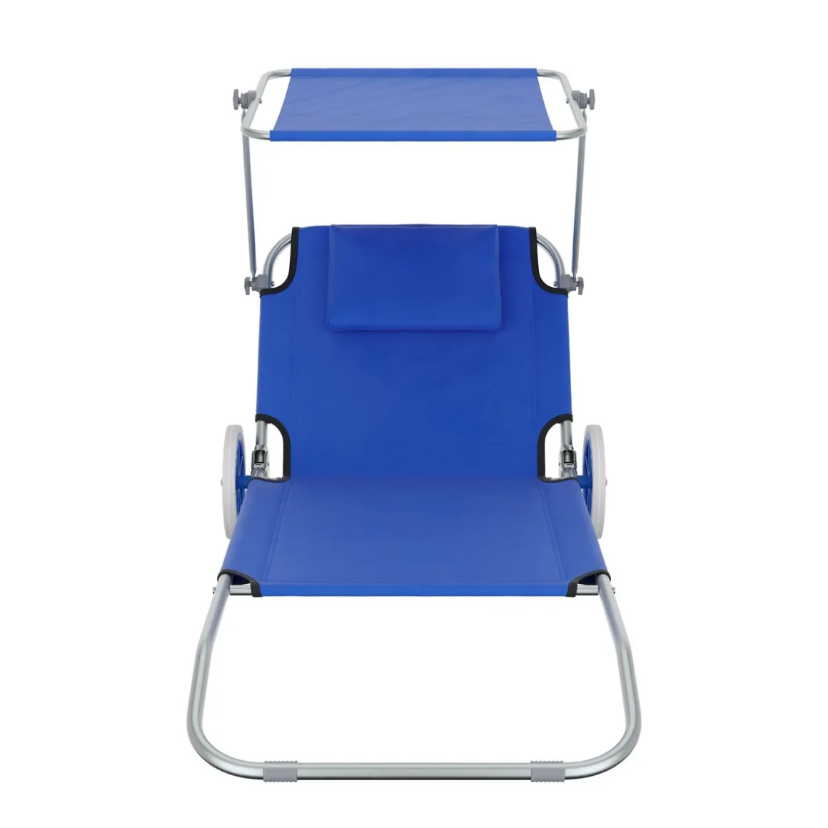 Liegestuhl SALINE mit Rollen blau