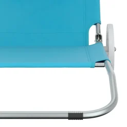 Liegestuhl SALINE mit Rollen hellblau