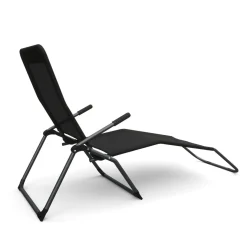 Liegestuhl schwarz 2er Set