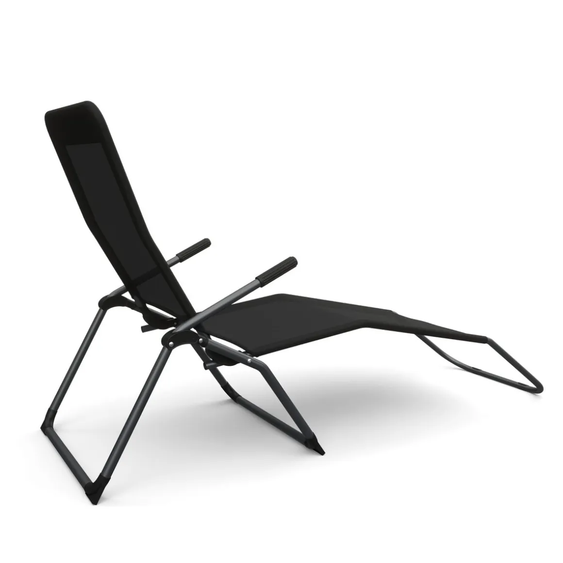 Liegestuhl schwarz 2er Set