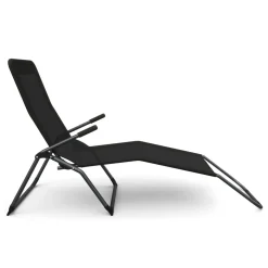 Liegestuhl schwarz 2er Set